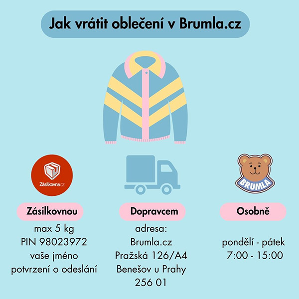 Vrácení oblečení v zákonné lhůtě a reklamace