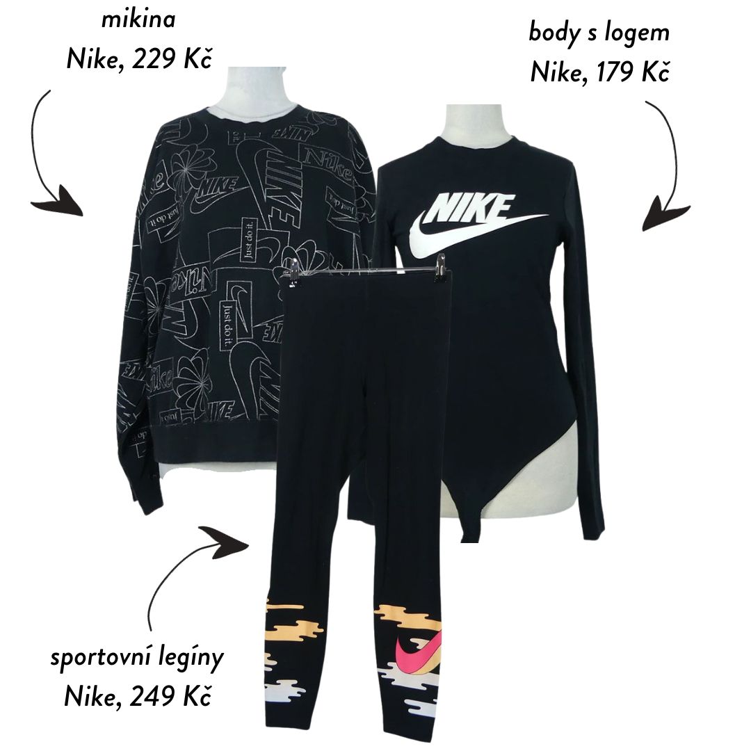 Nike legíny body mikina