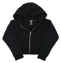Černá propínací crop mikina s kapucí F&F