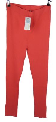 Nové - Dámské růžové žebrované pletené legíny Primark 