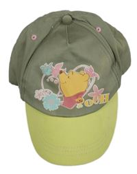Khaki-zelená plátěná kšiltovka s Púem Disney
