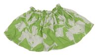Zeleno-bílá květovaná sukně 