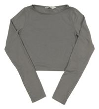 Šedé crop triko H&M