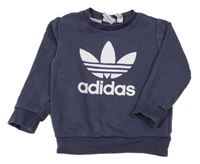 Modrošedá mikina s logem Adidas 