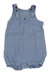 Modré plátěné laclové kraťasy s kapsou H&M