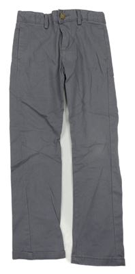 Modrošedé plátěné kalhoty Matalan