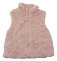 Světlerůžová kožešinová podšitá vesta Primark