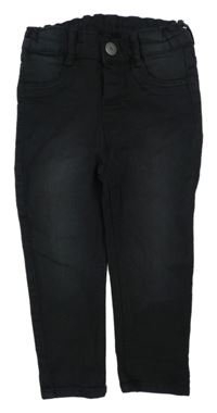 Tmavošedé teplákové skinny rifle H&M
