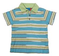 Bílo-modro-barevné pruhované polo tričko Topolino