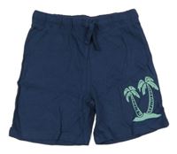 Tmavomodré kraťasy s palmou H&M
