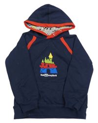 Tmavomodro-červená mikina s Plutem a kapucí Disney