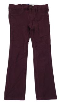 Tmavovínové skinny teplákové rifle OLD NAVY