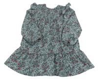 Šedomodro-růžové květované šaty Primark