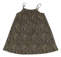 Béžovo-černé šaty s leopardím vzorem Primark