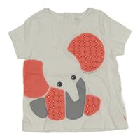 Bílé tričko se slonem 