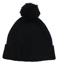 Černá pletená čepice s bambulí H&M