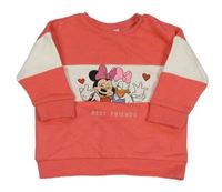 Jahodovo-bílá mikina s Minnie a Daisy F&F