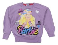 Fialová lehká mikina s Barbie
