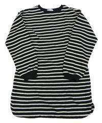Černo-bílé pruhované teplákové šaty Primark