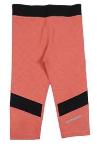 Růžovo-černé sportovní capri legíny Crivit