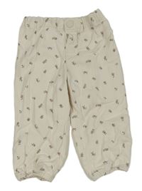 Smetanové květované cuff rifle H&M