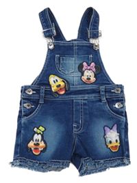 Tmavomodré riflové laclové kraťasy s Minnie s kamarády