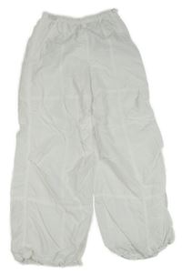 Bílé šusťákové cuff kalhoty H&M