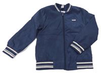 Tmavomodrý šusťákový podzimní bomber Topolino