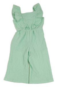 Mátový vzorovaný culottes overal s volánky Primark