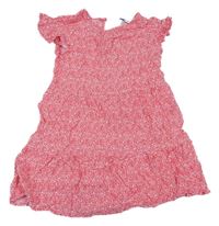 Červeno-bílé kytičkované šaty PRIMARK