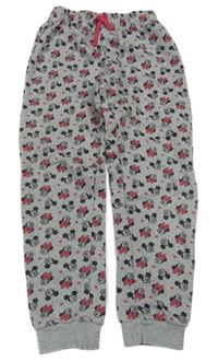 Šedé melírované tepláky s Minnie a Mickeym Disney