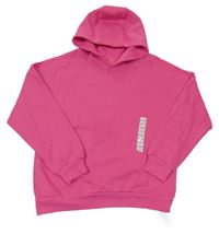 Nové - růžová oversize mikina s kapucí dunnes