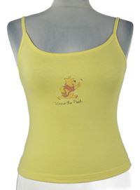 Dámský žlutý crop top s medvídkem Pú