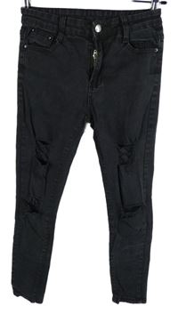 Dámské černé skinny rifle Shein 