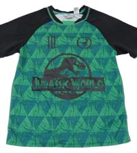 Černo-zelené vzorované sportovní tričko - Jurský svět H&M