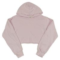 Světlerůžová crop mikina s nápisem a kapucí H&M