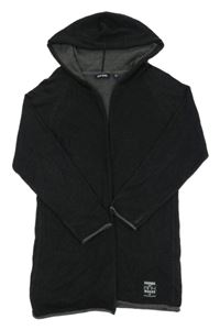 Tmavošedý svetrový cardigan s kapucí Blue Seven