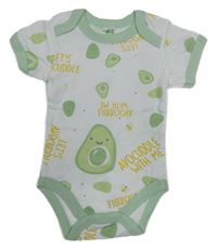 Bílo-zelené body s avokády