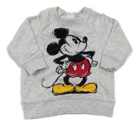 Šedá mikina s Mickeym H&M