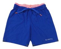 Tmavomodro-růžové sportovní kraťasy Kipsta 