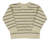 Smetanovo-černá pruhovaná mikina H&M