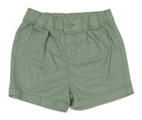 Khaki plátěné kraťasy M&S