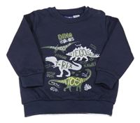 Tmavomodrá mikina s dinosaury Lupilu