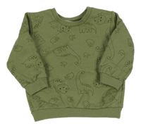 Khaki mikina s dinosaury Ergee