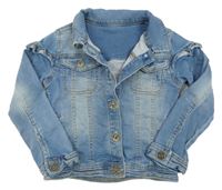 Světlemodrá riflová bunda s volánky Mothercare