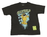 Antracitové tričko s Garfieldem Zara