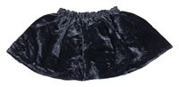 Šedomodrá sametová sukně H&M