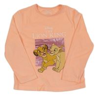 Neonově korálová sametová mikina se Lvím králem PRIMARK