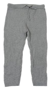 Šedé melírované žebrované kamaše H&M