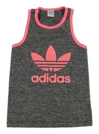 Tmavošedý melírovaný top Adidas